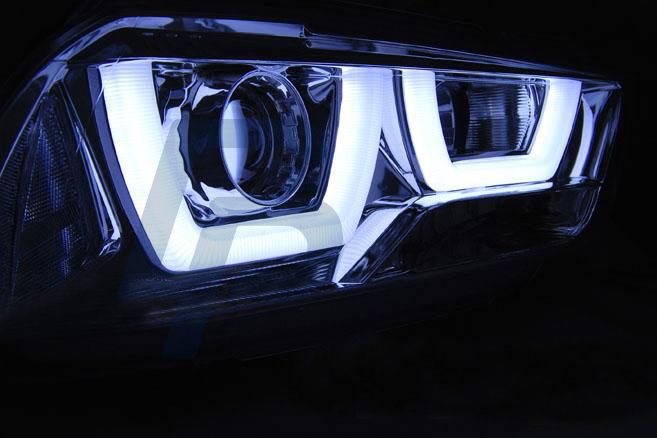 HEADLIGHTS DODGE CHARGER LX II 11-15 TUBE LIGHT CHROME - 6