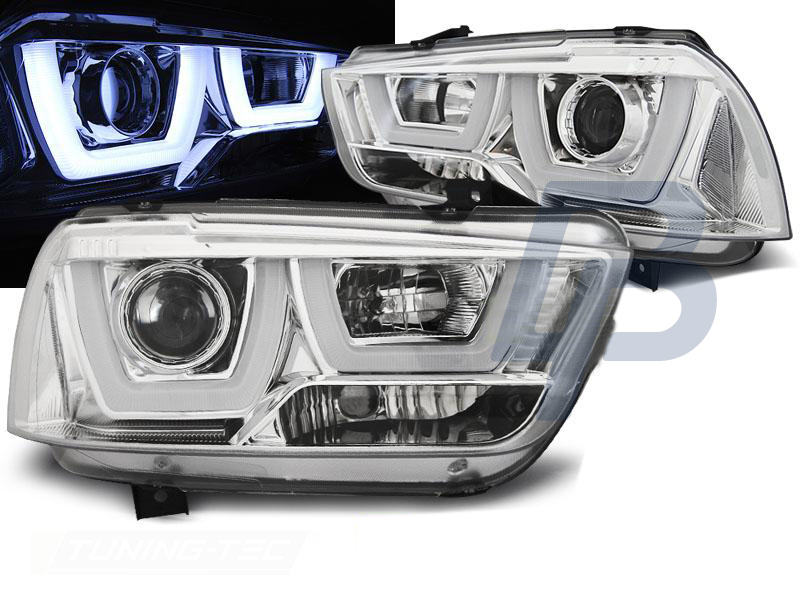 HEADLIGHTS DODGE CHARGER LX II 11-15 TUBE LIGHT CHROME - 8