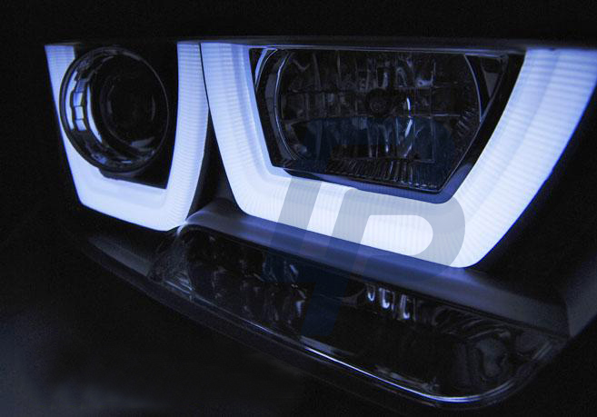HEADLIGHTS DODGE CHARGER LX II 11-15 TUBE LIGHT BLACK - 3