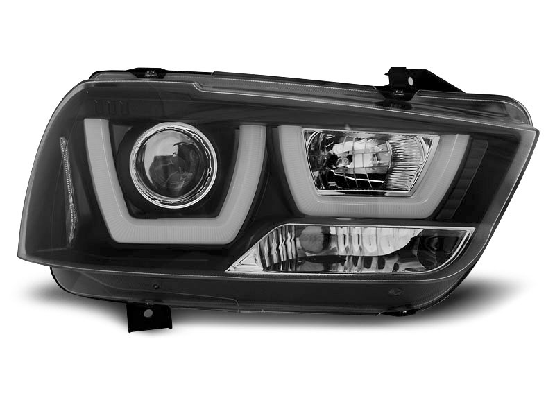 HEADLIGHTS DODGE CHARGER LX II 11-15 TUBE LIGHT BLACK