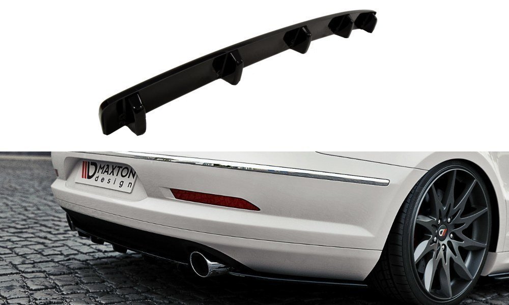 Central Rear Splitter VW Passat CC R36 Rline (Preface) (With Vertical Bars)