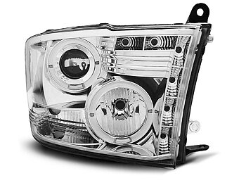 HEADLIGHTS DODGE RAM 09-11 ANGEL EYES CHROME