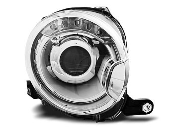 HEADLIGHTS FIAT 500 07- PROJEKTOR CHROME