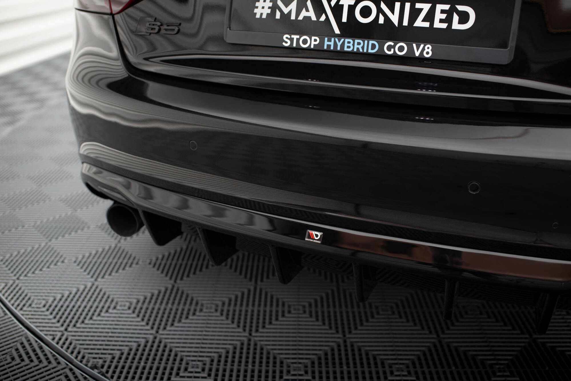 Rear Valance Audi A5 Coupe / Cabrio S-Line 8T (Version with single exhausts on both sides) - 5