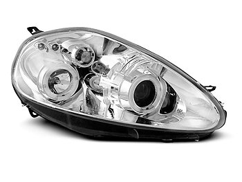STRÅLKASTARE FIAT GRANDE PUNTO 09.05-08 ANGEL EYES KROMADE