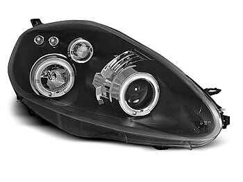STRÅLKASTARE FIAT GRANDE PUNTO 09.05-08 ANGEL EYES SVARTA