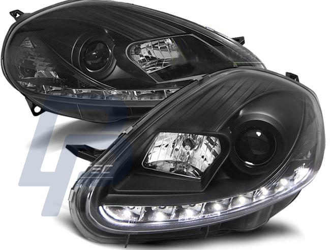 HEADLIGHTS FIAT GRANDE PUNTO 08-09 DAYLIGHT BLACK - 4