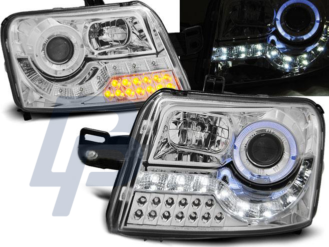 HEADLIGHTS FIAT PANDA 03- DAYLIGHT CHROME - 2