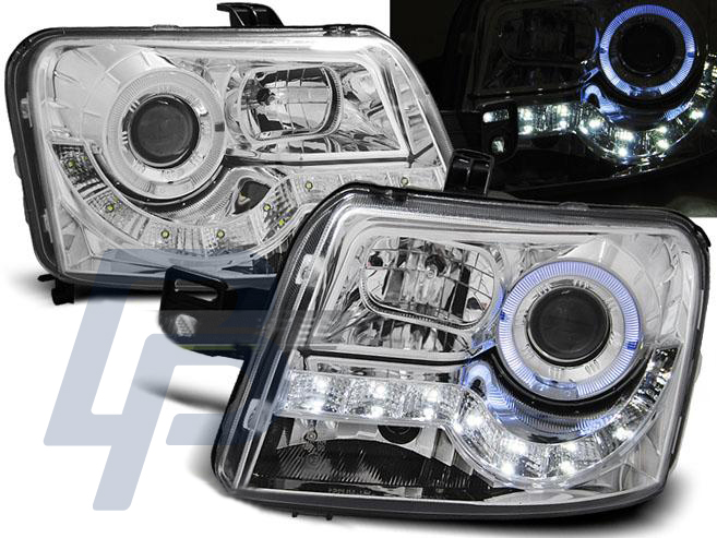 HEADLIGHTS FIAT PANDA 03- DAYLIGHT CHROME - 2