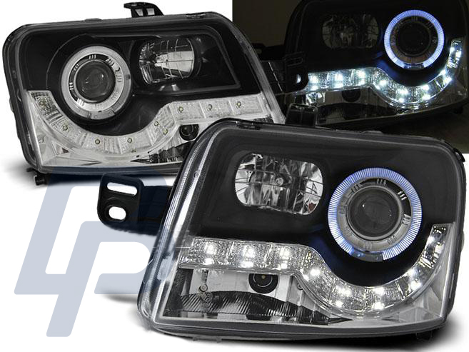 HEADLIGHTS FIAT PANDA 03- DAYLIGHT BLACK - 2