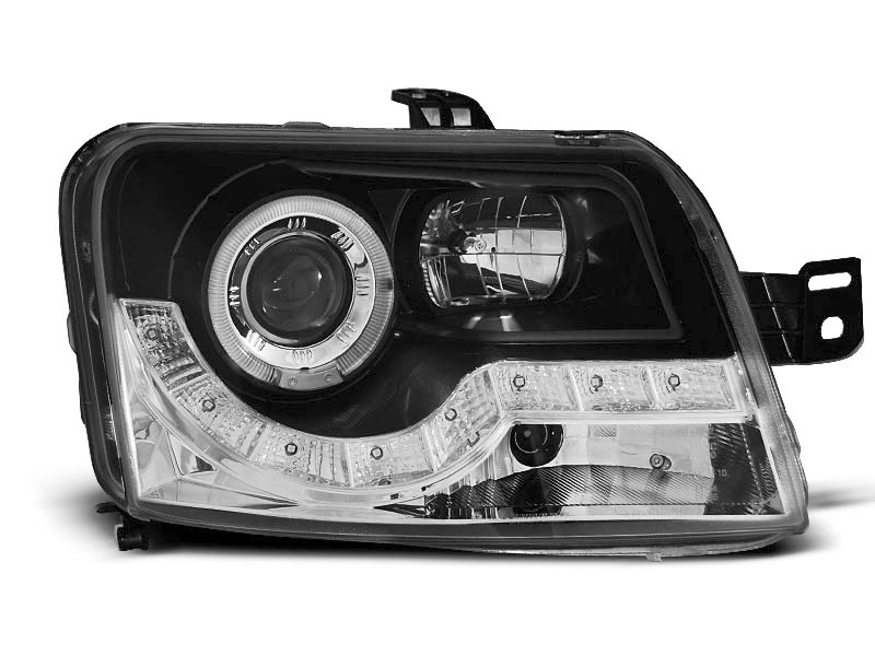 HEADLIGHTS FIAT PANDA 03- DAYLIGHT BLACK