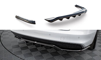 Central Rear Splitter (Vertical Bars) Audi A4 Competition B8 Facelift