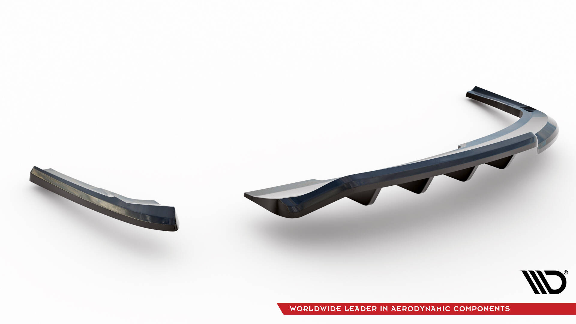 Central Rear Splitter (Vertical Bars) Audi A4 Competition B8 Facelift - 7