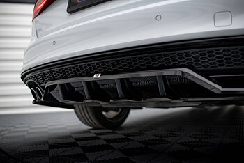 Central Rear Splitter (Vertical Bars) Audi A4 Competition B8 Facelift
