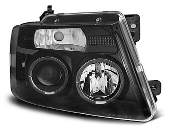 HEADLIGHTS FORD F150 MK 11 04-08 ANGEL EYES BLACK