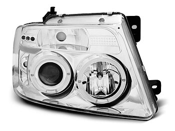 HEADLIGHTS FORD F150 MK11 04-08 ANGEL EYES CHROME