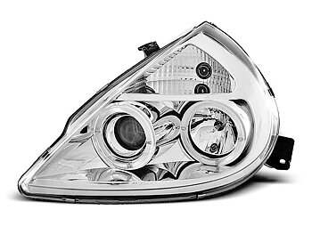 HEADLIGHTS FORD KA 11.96-08  ANGEL EYES CHROME