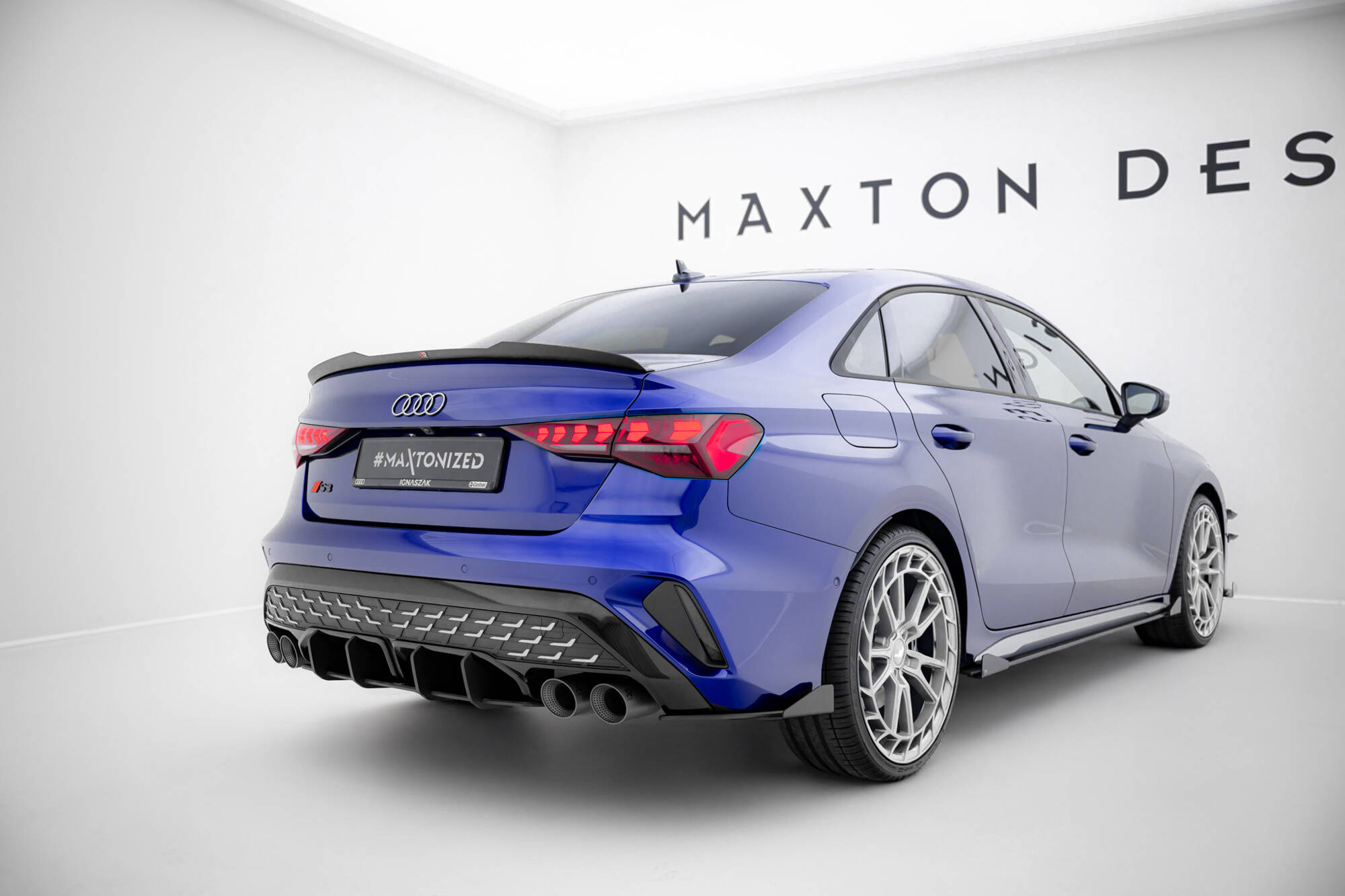 STREET PRO REAR DIFFUSER SUITABLE FOR AUDI S3 SEDAN 8Y FACELIFT – MAXTON DESIGN - 4