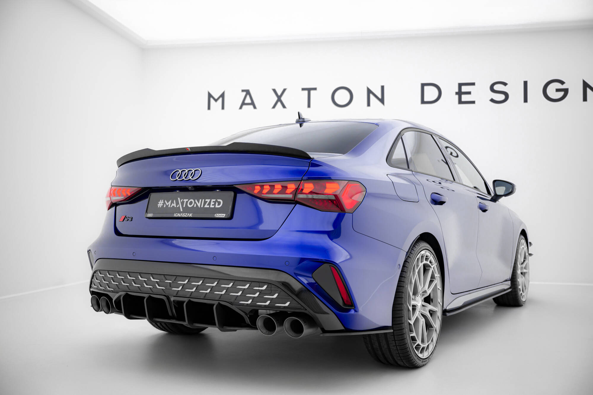 STREET PRO REAR SIDE SPLITTERS SUITABLE FOR AUDI S3 SEDAN 8Y FACELIFT – MAXTON DESIGN - 3