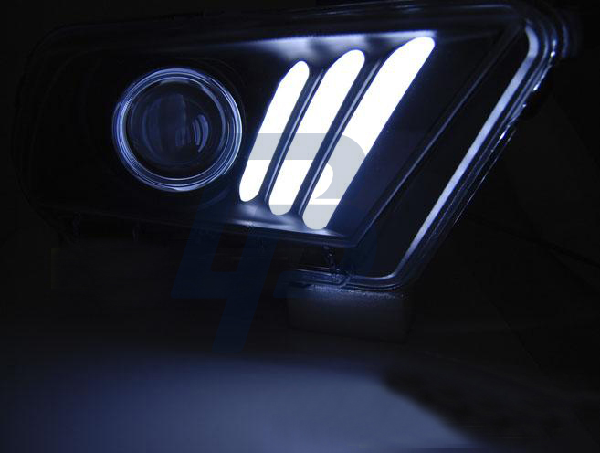 HEADLIGHTS FORD MUSTANG V 10-13 TUBE LIGHT BLACK - 2