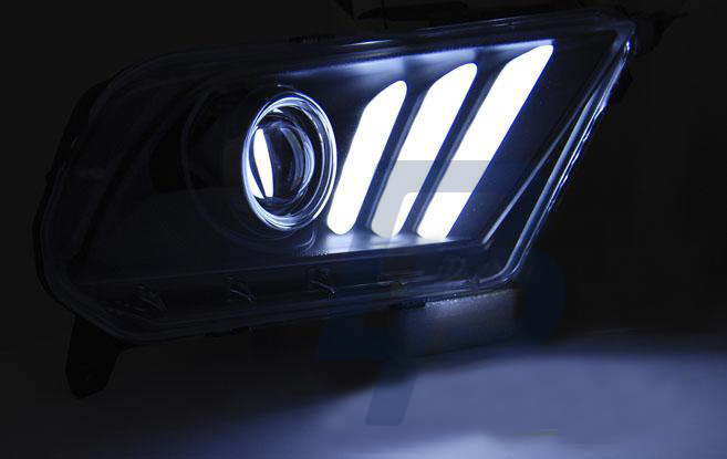 HEADLIGHTS FORD MUSTANG V 10-13 TUBE LIGHT BLACK - 3
