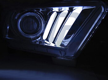 HEADLIGHTS FORD MUSTANG V 10-13 TUBE LIGHT CHROME