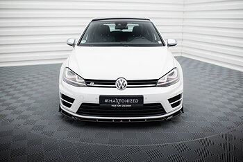 FRONT SPLITTER V.5 + FLAPS SUITABLE FOR VOLKSWAGEN GOLF R / R-LINE MK7 – MAXTON DESIGN