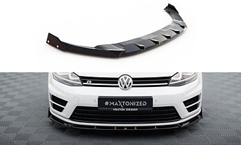 FRONT SPLITTER V.5 + FLAPS SUITABLE FOR VOLKSWAGEN GOLF R / R-LINE MK7 – MAXTON DESIGN