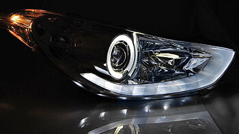 HEADLIGHTS HYUNDAI ELANTRA 11.10- CHROME DAYLIGHT LED