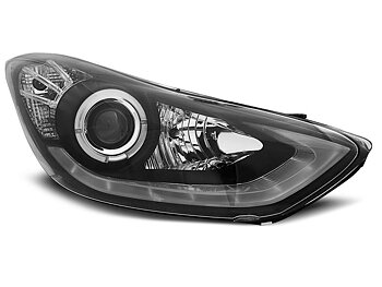 HEADLIGHTS HYUNDAI ELANTRA 11.10- BLACK DAYLIGHT LED