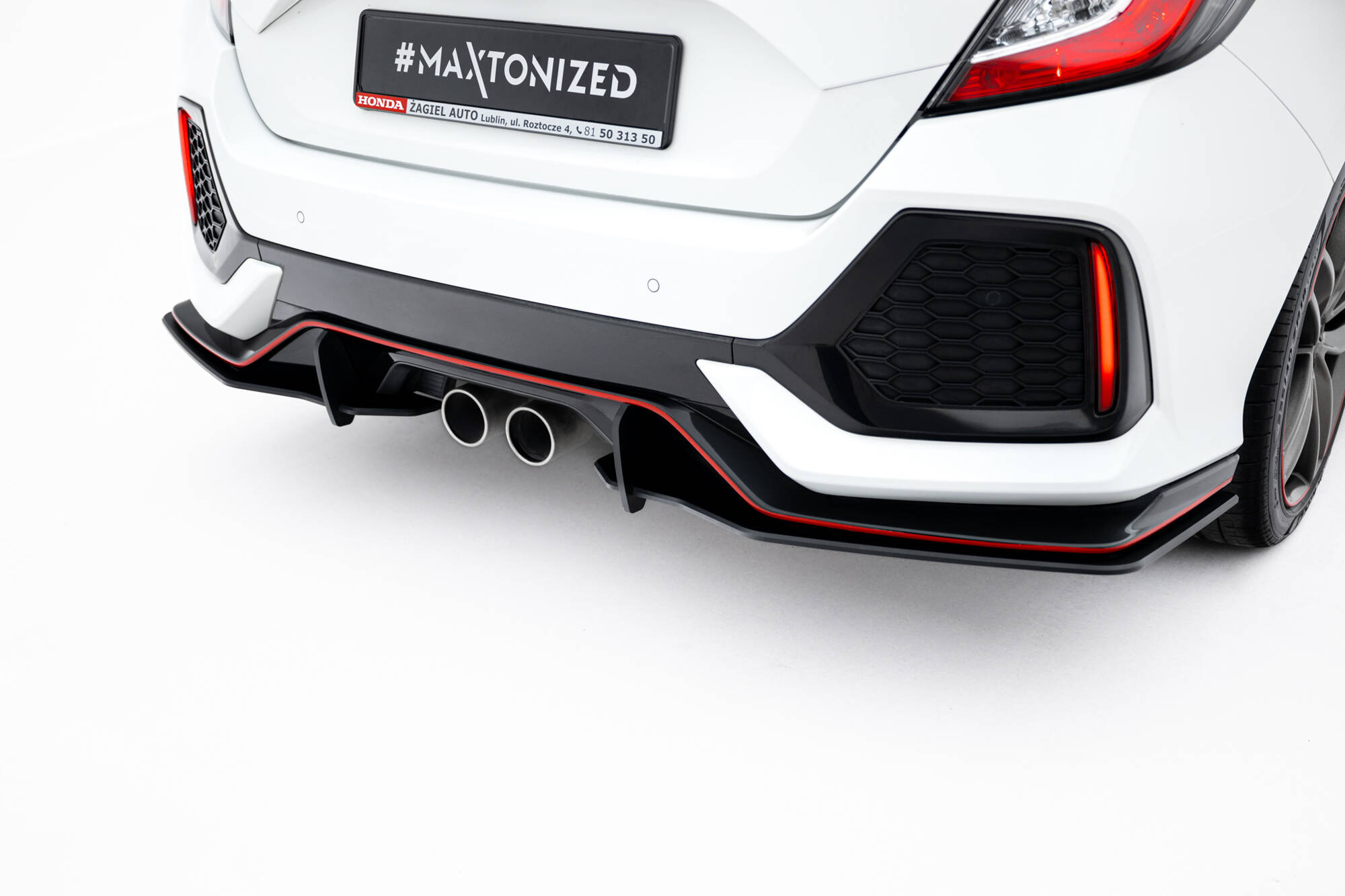 STREET PRO REAR SIDE SPLITTERS SUITABLE FOR HONDA CIVIC SPORT MK 10 – MAXTON DESIGN - 4