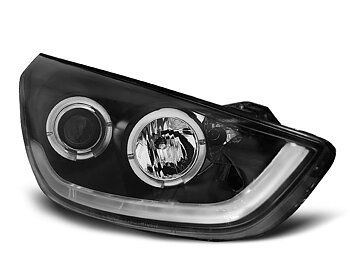 HEADLIGHTS HYUNDAI TUCSON IX35 10-13 BLACK TUBE LIGHT