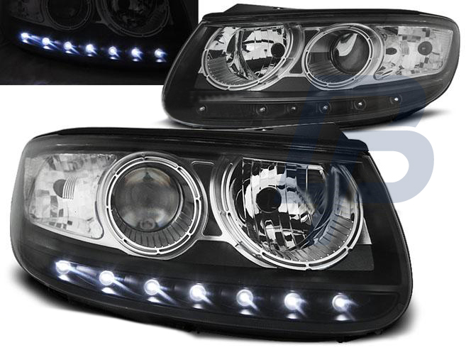 HEADLIGHTS HYUNDAI SANTA FE 06.06 - DAYLIGHT BLACK - 2