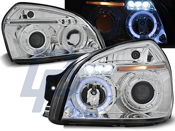 STRÅLKASTARE HYUNDAI TUCSON 07.04-10 ANGEL EYES KROMADE