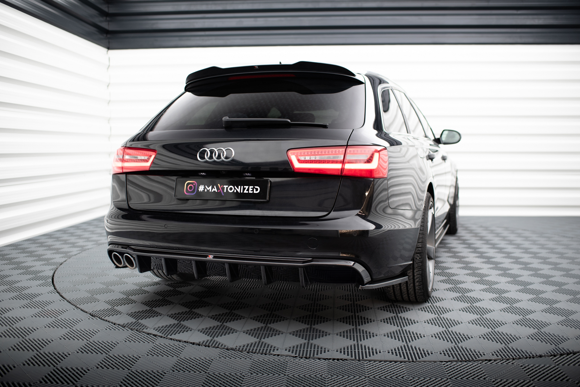 Rear Valance Audi A6 Avant C7 (Single side dual exhaust version) - 3