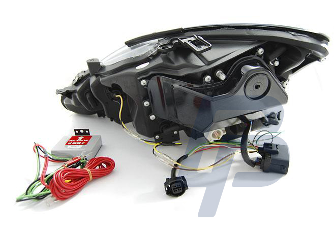 HEADLIGHTS LEXUS IS 06-13 DRL BLACK - 4