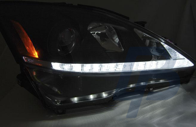 HEADLIGHTS LEXUS IS 06-13 DRL BLACK - 3