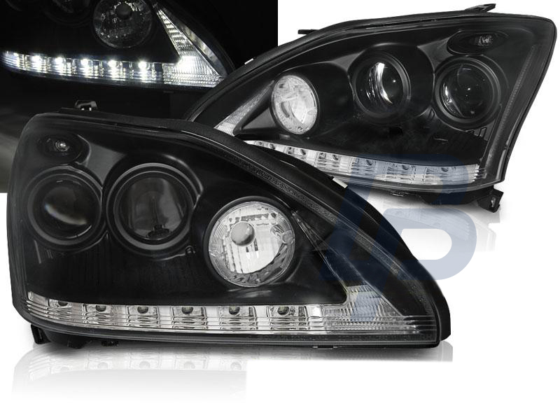 HEADLIGHTS LEXUS RX 330 / 350 03-08 TUBE LIGHT BLACK - 4