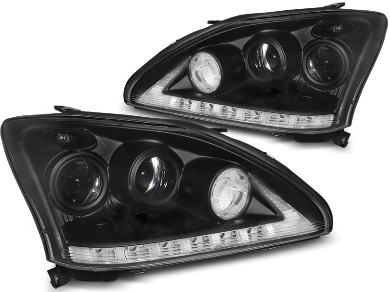 HEADLIGHTS LEXUS RX 330 / 350 03-08 TUBE LIGHT BLACK