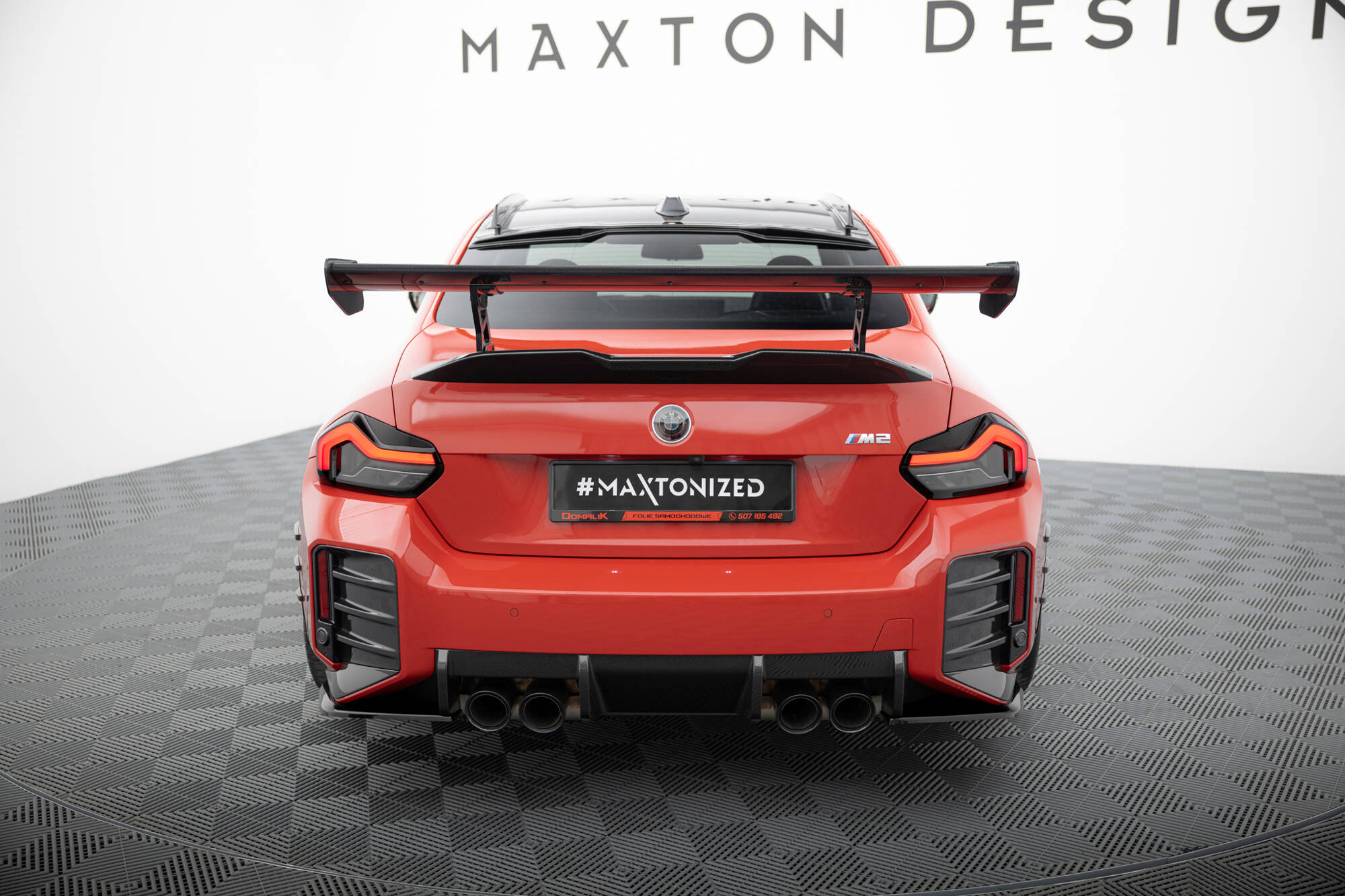 CARBON SPOILER WITH INTERNAL BRACKETS UPRIGHTS SUITABLE FOR BMW M2 G87 – MAXTON DESIGN - 3