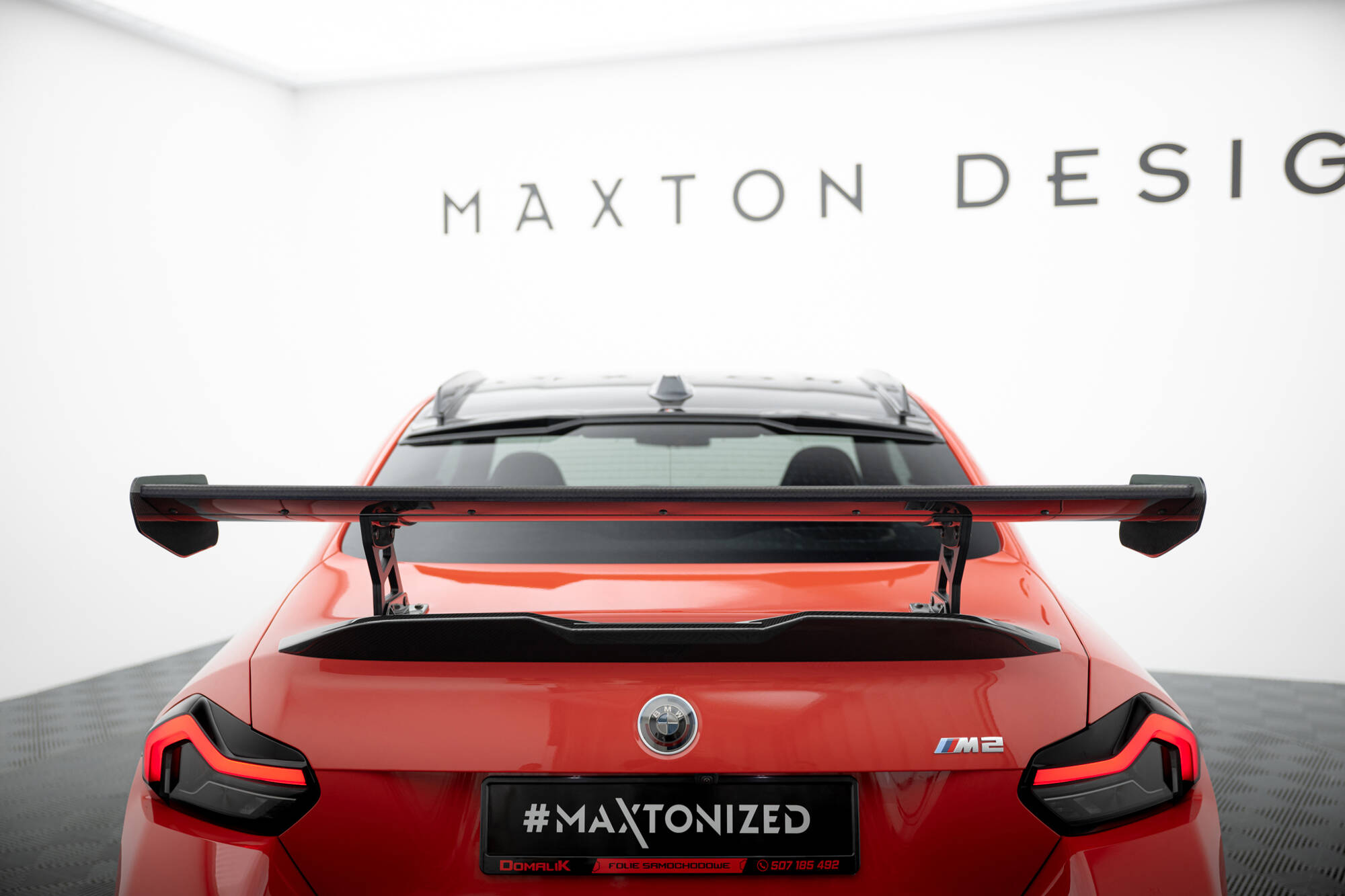CARBON SPOILER WITH INTERNAL BRACKETS UPRIGHTS SUITABLE FOR BMW M2 G87 – MAXTON DESIGN - 5