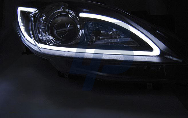 HEADLIGHTS MAZDA 3 09-10.13 TUBE LIGHT BLACK - 2
