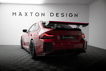 CARBON SPOILER WITH INTERNAL BRACKETS UPRIGHTS + LED SUITABLE FOR BMW M2 G87 – MAXTON DESIGN