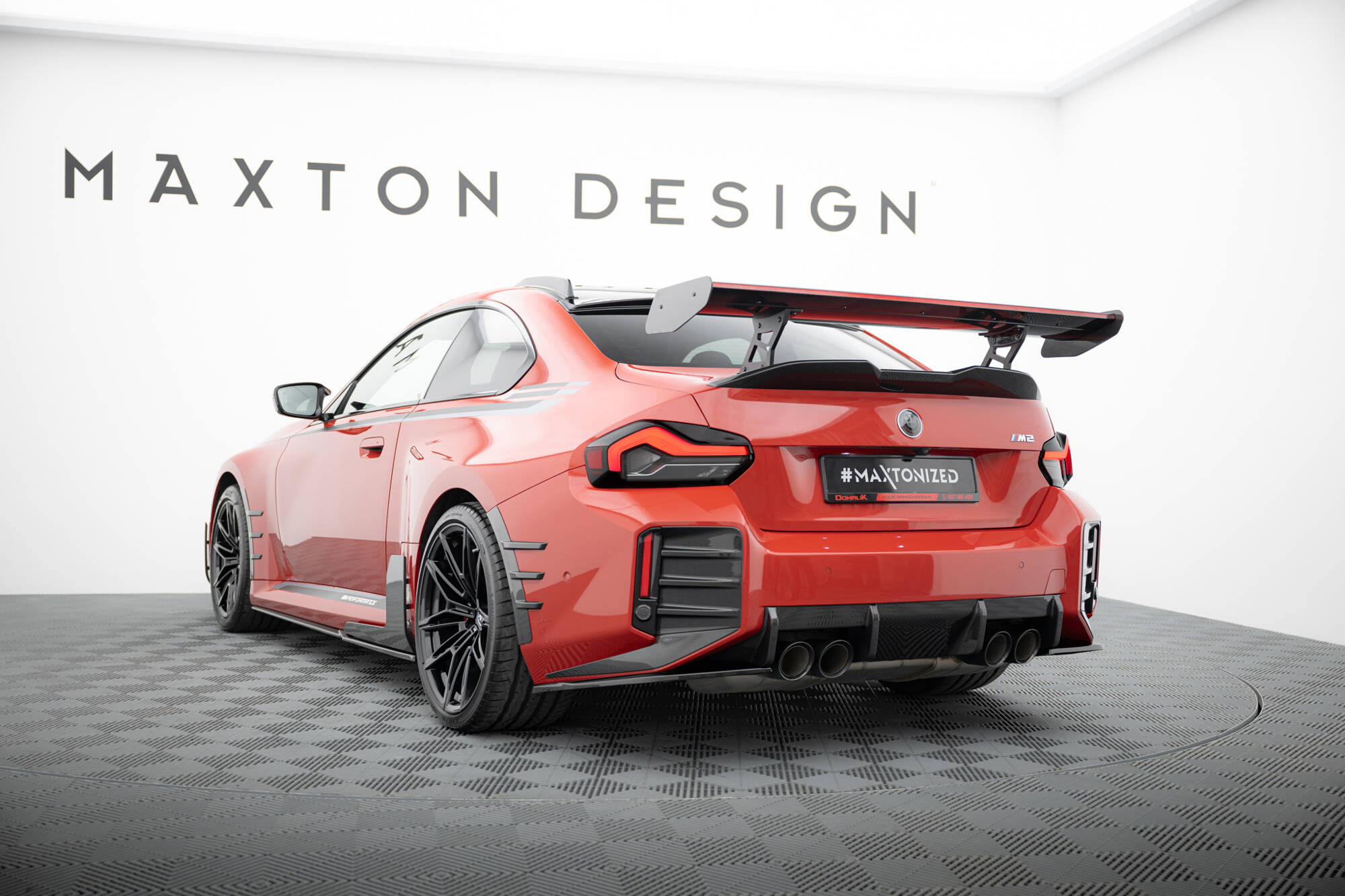 CARBON SPOILER WITH INTERNAL BRACKETS UPRIGHTS + LED SUITABLE FOR BMW M2 G87 – MAXTON DESIGN - 12