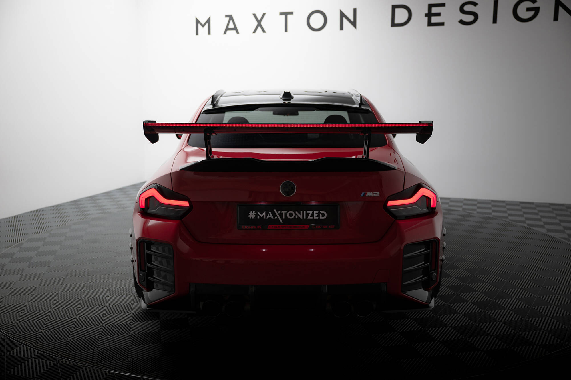 CARBON SPOILER WITH INTERNAL BRACKETS UPRIGHTS + LED SUITABLE FOR BMW M2 G87 – MAXTON DESIGN - 13
