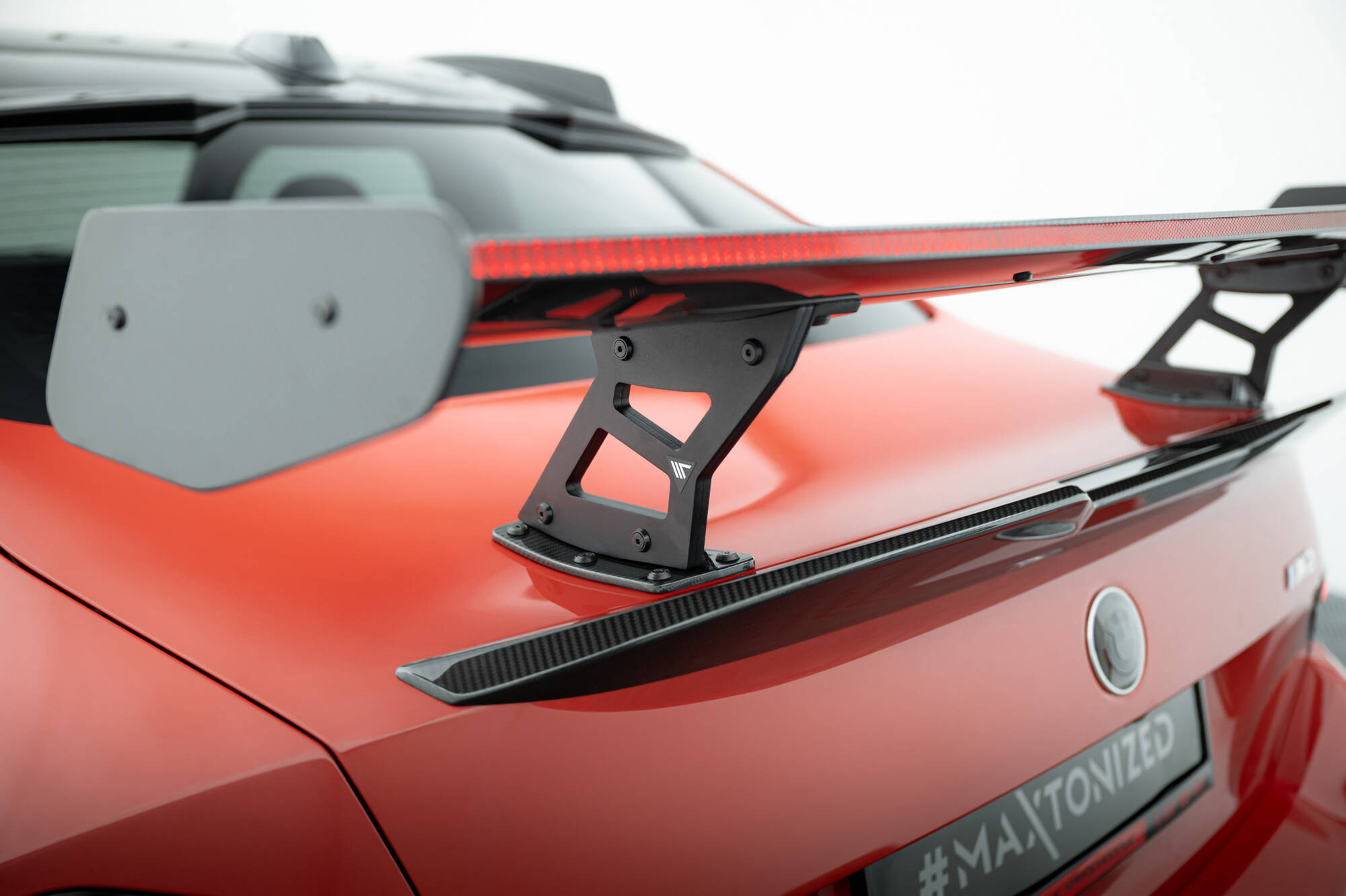 CARBON SPOILER WITH INTERNAL BRACKETS UPRIGHTS + LED SUITABLE FOR BMW M2 G87 – MAXTON DESIGN - 21