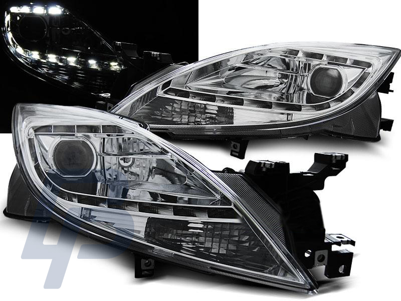 HEADLIGHTS MAZDA 6 II 10-12  DAYLIGHT CHROME - 3