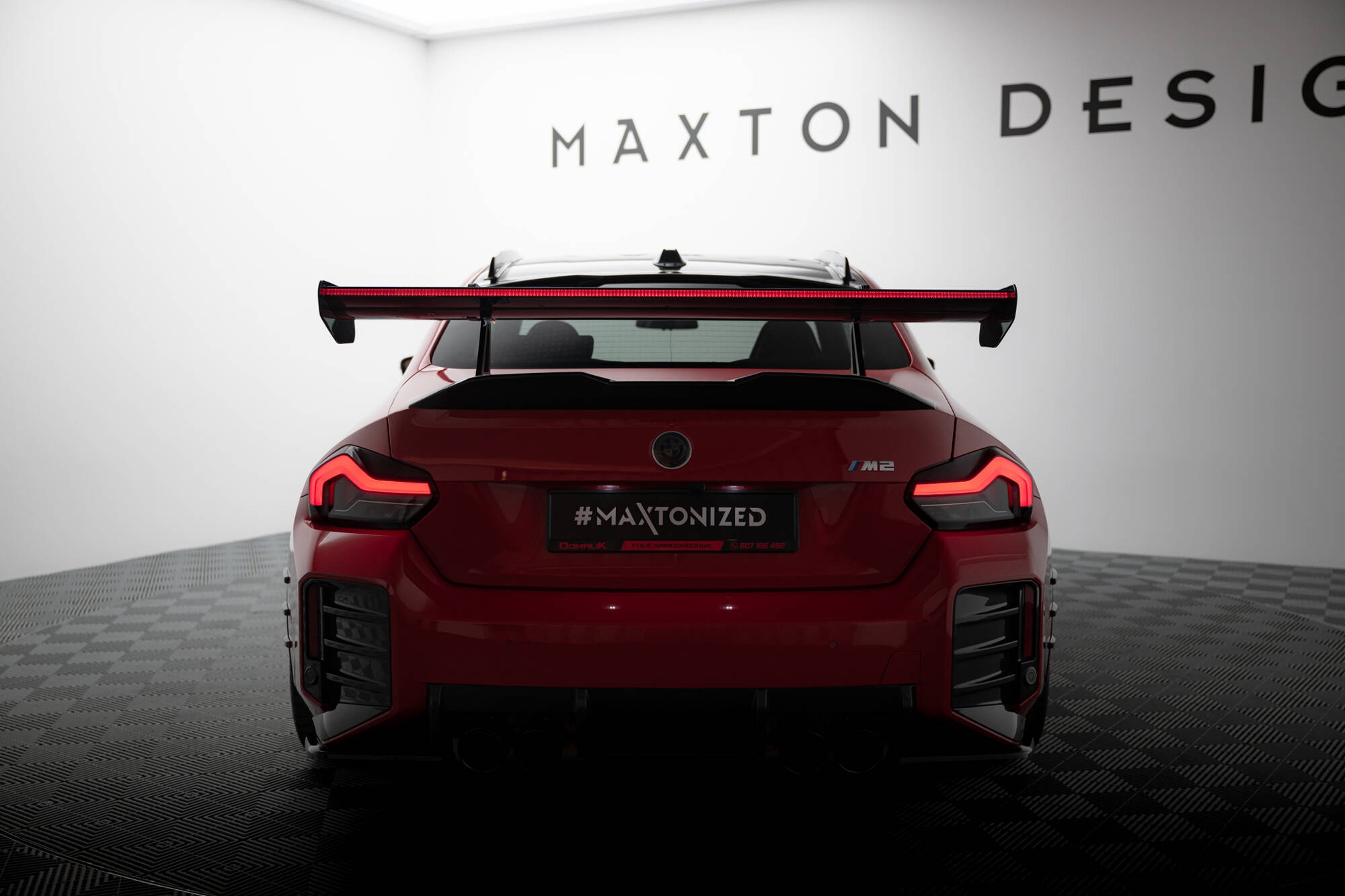 CARBON SPOILER WITH UPPER SWAN MOUNTING + LED SUITABLE FOR BMW M2 G87 – MAXTON DESIGN - 9