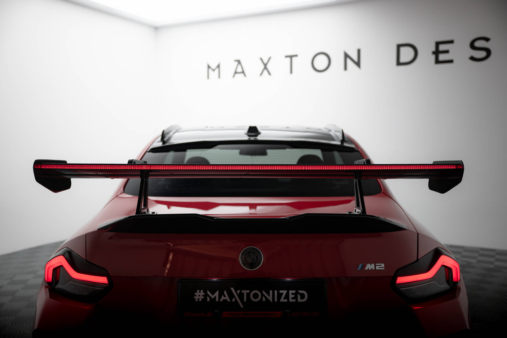 CARBON SPOILER WITH UPPER SWAN MOUNTING + LED SUITABLE FOR BMW M2 G87 – MAXTON DESIGN - 15