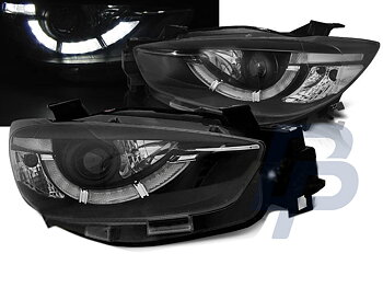 HEADLIGHTS MAZDA CX5 11-15 CHROME TRUE DRL XENON